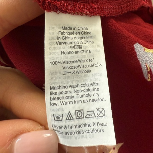 Madewell Novel Floral Red Short Sleeve Mini Dress in Bird of Paradise - Picture 7 of 11